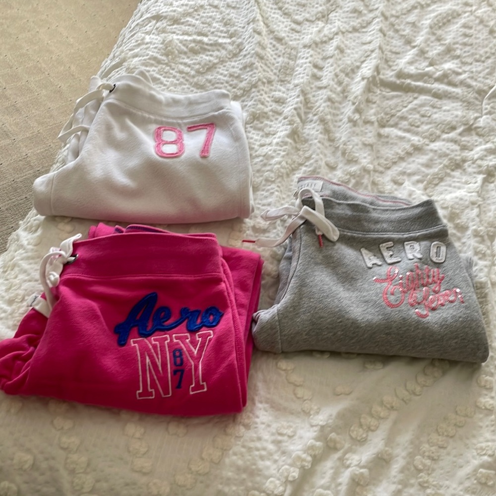 Bundle of women’s Aeropostale size medium sweatpants